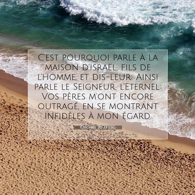 Picture 07 - Ézéchiel 20:27 LSG - C'est pourquoi parle à la maison d'Israël, fils - Bible Verse Picture