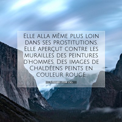 Picture 07 - Ézéchiel 23:14 LSG - Elle alla même plus loin dans ses prostitutions. - Bible Verse Picture