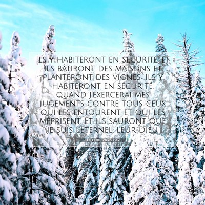 Picture 07 - Ézéchiel 28:26 LSG - Ils y habiteront en sécurité, et ils bâtiront - Bible Verse Picture