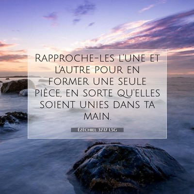 Picture 07 - Ézéchiel 37:17 LSG - Rapproche-les l'une et l'autre pour en former une - Bible Verse Picture