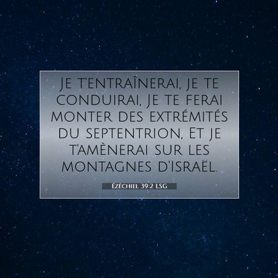 Picture 07 - Ézéchiel 39:2 LSG - Je t'entraînerai, je te conduirai, Je te ferai - Bible Verse Picture