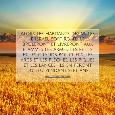 Picture 07 - Ézéchiel 39:9 LSG - Alors les habitants des villes d'Israël - Bible Verse Picture