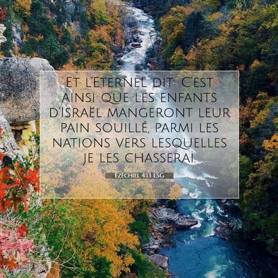 Picture 07 - Ézéchiel 4:13 LSG - Et l'Eternel dit: C'est ainsi que les enfants - Bible Verse Picture