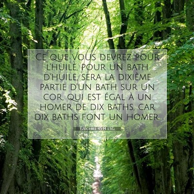 Picture 07 - Ézéchiel 45:14 LSG - Ce que vous devrez pour l'huile, pour un bath - Bible Verse Picture