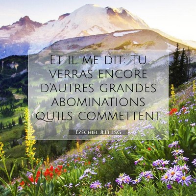 Picture 07 - Ézéchiel 8:13 LSG - Et il me dit: Tu verras encore d'autres grandes - Bible Verse Picture