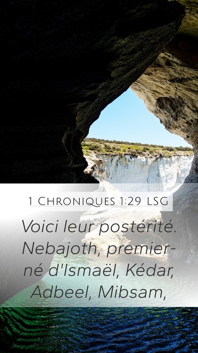 1 Chroniques 1:29 LSG Bible Verse Image