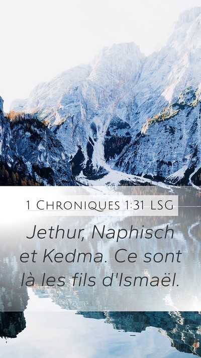 1 Chroniques 1:31 LSG Bible Verse Image