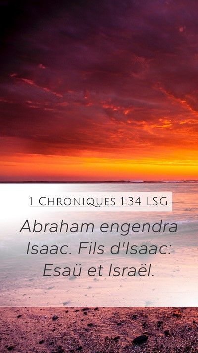 1 Chroniques 1:34 LSG Bible Verse Image
