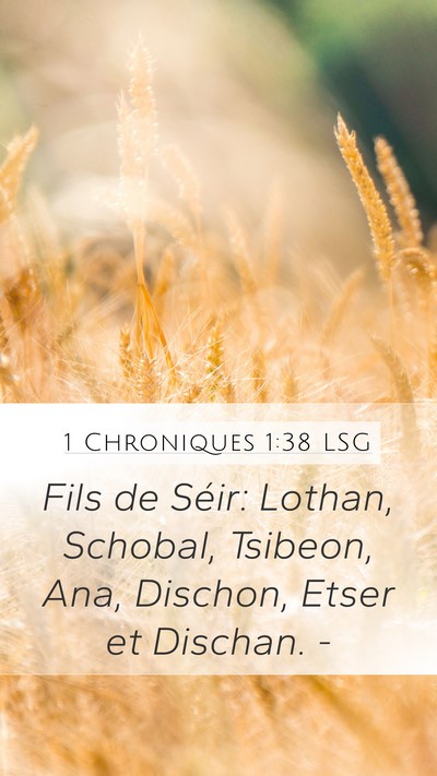 1 Chroniques 1:38 LSG Bible Verse Image