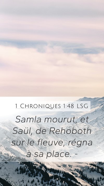 1 Chroniques 1:48 LSG Bible Verse Image