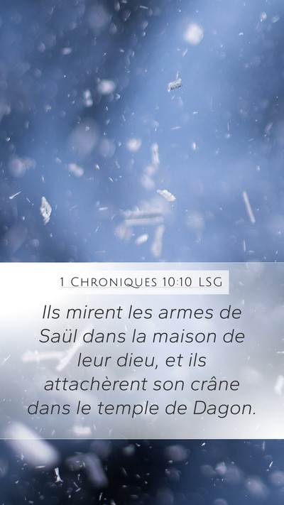1 Chroniques 10:10 LSG Bible Verse Image