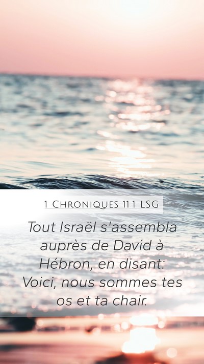 1 Chroniques 11:1 LSG Bible Verse Image