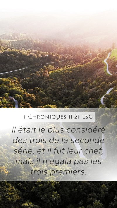 1 Chroniques 11:21 LSG Bible Verse Image