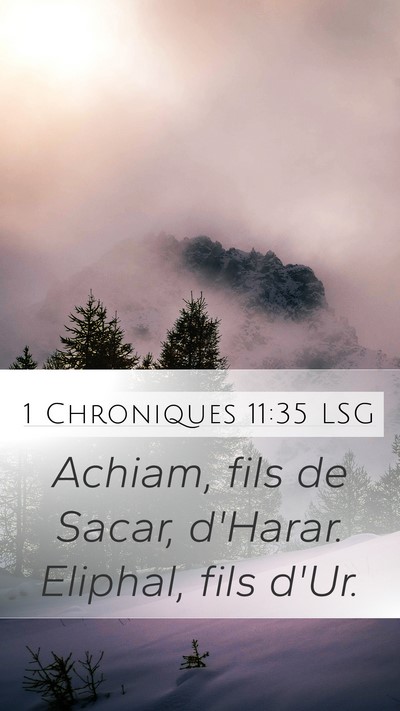 1 Chroniques 11:35 LSG Bible Verse Image