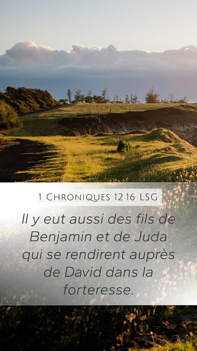 1 Chroniques 12:16 LSG Bible Verse Image