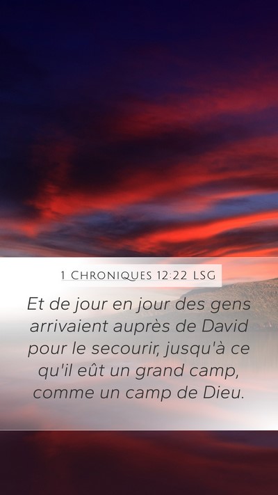 1 Chroniques 12:22 LSG Bible Verse Image