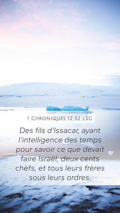 1 Chroniques 12:32 LSG Bible Verse Image