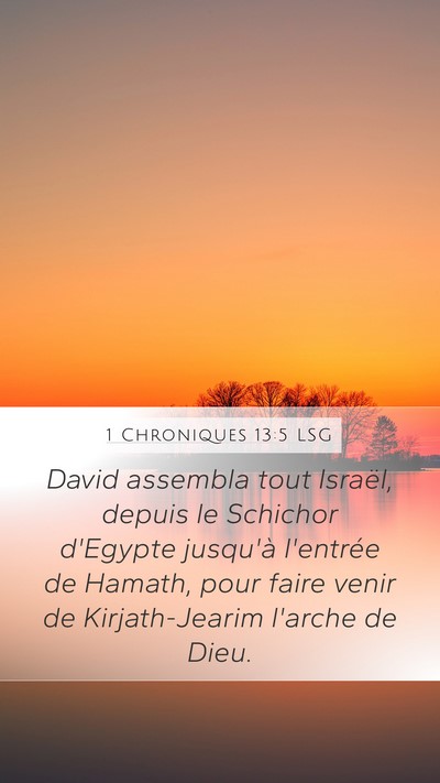 1 Chroniques 13:5 LSG Bible Verse Image