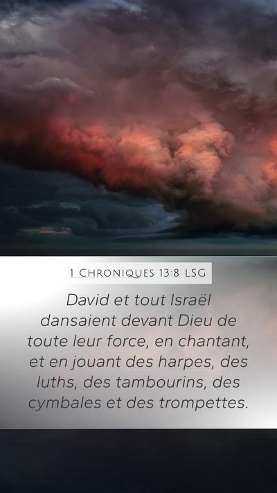1 Chroniques 13:8 LSG Bible Verse Image
