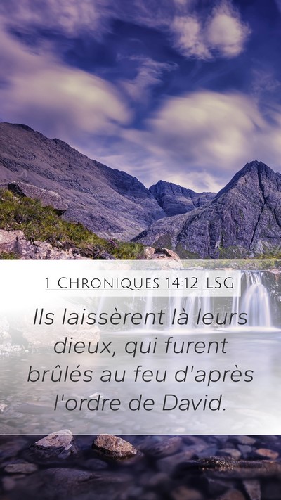 1 Chroniques 14:12 LSG Bible Verse Image
