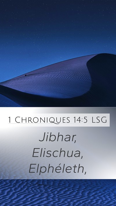 1 Chroniques 14:5 LSG Bible Verse Image