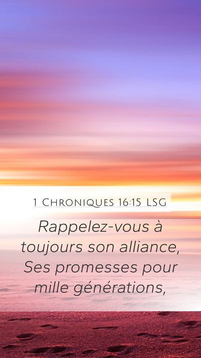 1 Chroniques 16:15 LSG Bible Verse Image