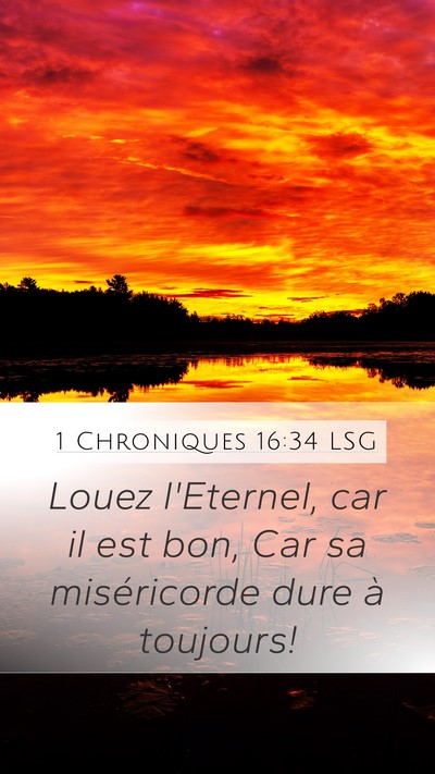 1 Chroniques 16:34 LSG Bible Verse Image