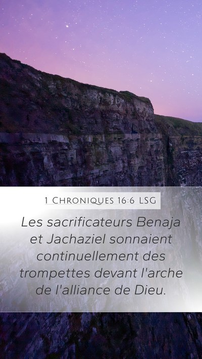 1 Chroniques 16:6 LSG Bible Verse Image