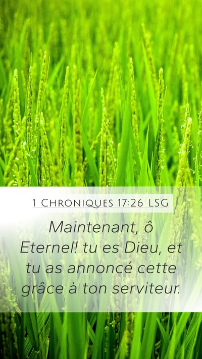 1 Chroniques 17:26 LSG Bible Verse Image