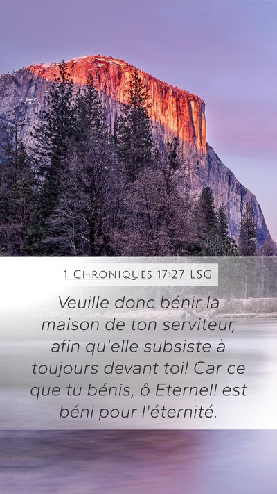 1 Chroniques 17:27 LSG Bible Verse Image
