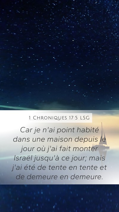 1 Chroniques 17:5 LSG Bible Verse Image