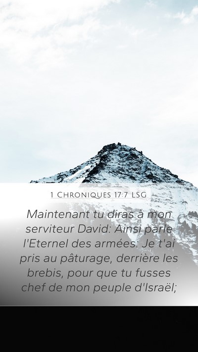1 Chroniques 17:7 LSG Bible Verse Image