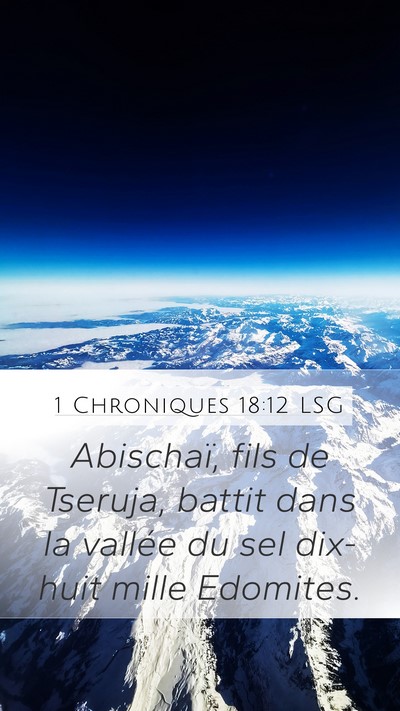 1 Chroniques 18:12 LSG Bible Verse Image