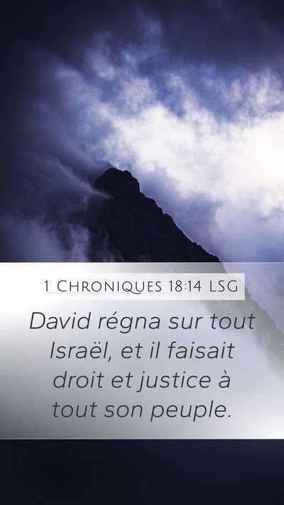 1 Chroniques 18:14 LSG Bible Verse Image