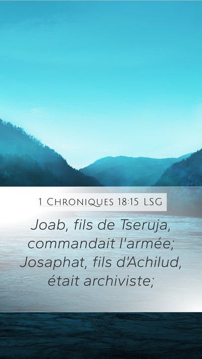1 Chroniques 18:15 LSG Bible Verse Image