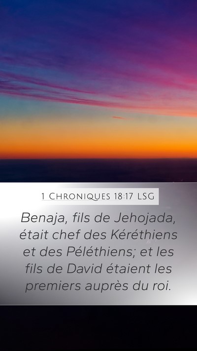 1 Chroniques 18:17 LSG Bible Verse Image