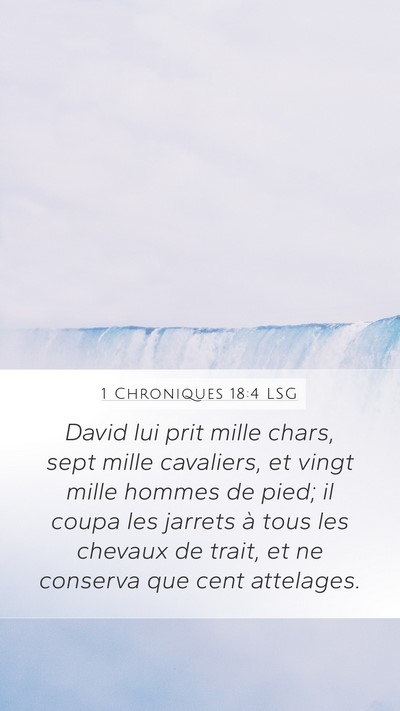 1 Chroniques 18:4 LSG Bible Verse Image