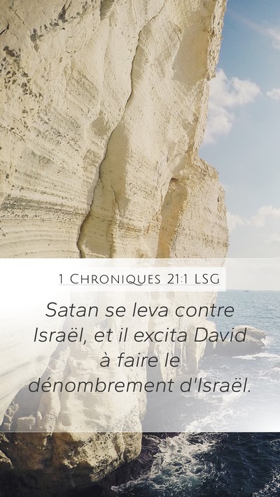 1 Chroniques 21:1 LSG Bible Verse Image