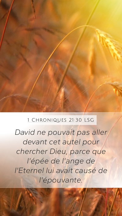 1 Chroniques 21:30 LSG Bible Verse Image