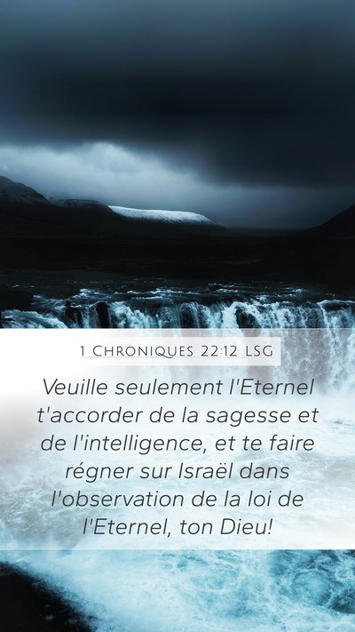 1 Chroniques 22:12 LSG Bible Verse Image