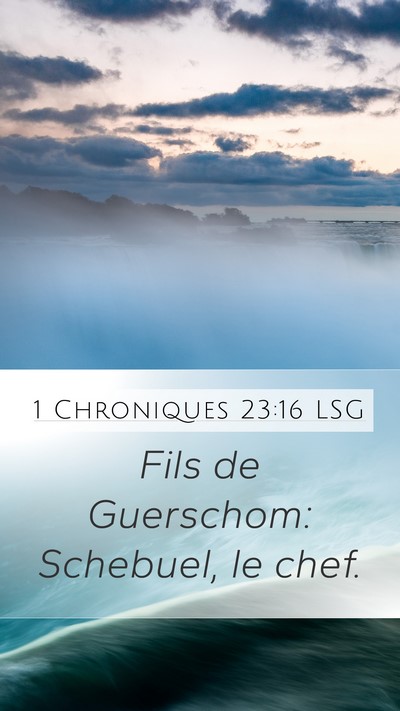 1 Chroniques 23:16 LSG Bible Verse Image