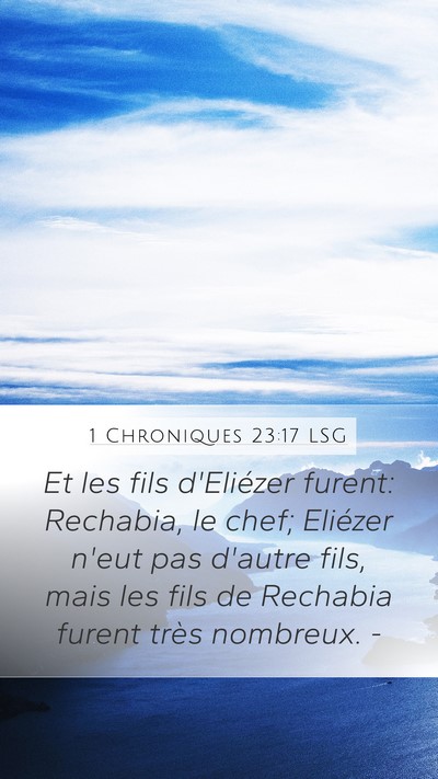 1 Chroniques 23:17 LSG Bible Verse Image