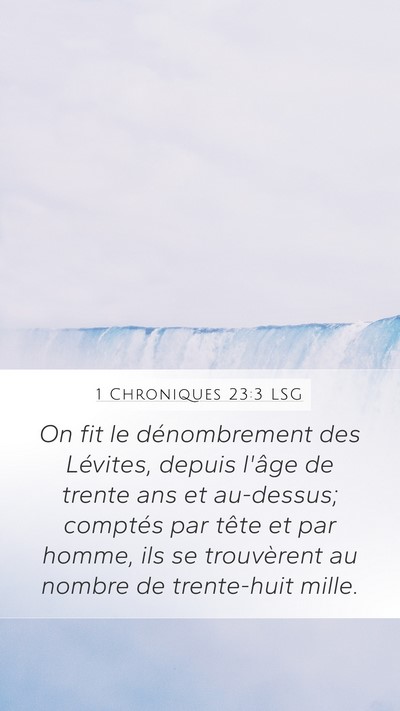 1 Chroniques 23:3 LSG Bible Verse Image