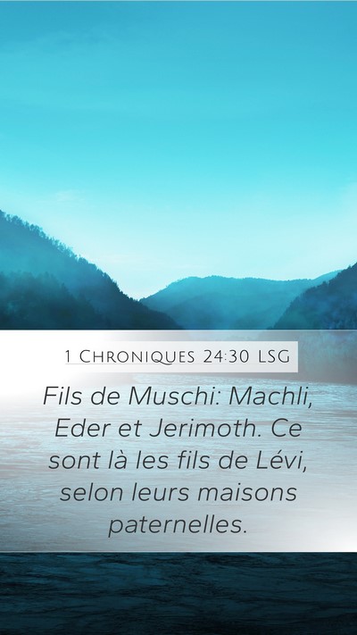 1 Chroniques 24:30 LSG Bible Verse Image