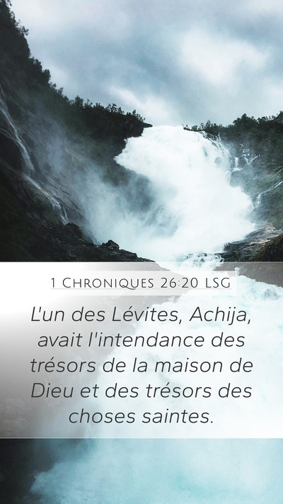 1 Chroniques 26:20 LSG Bible Verse Image