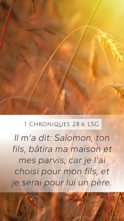 1 Chroniques 28:6 LSG Bible Verse Image