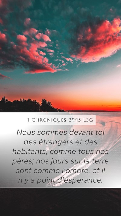 1 Chroniques 29:15 LSG Bible Verse Image