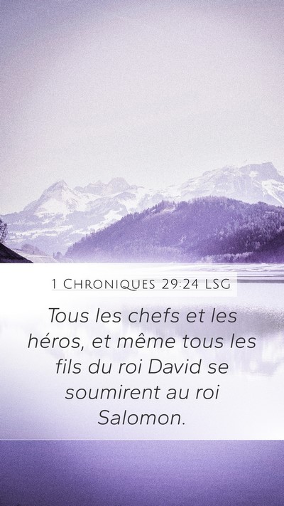 1 Chroniques 29:24 LSG Bible Verse Image
