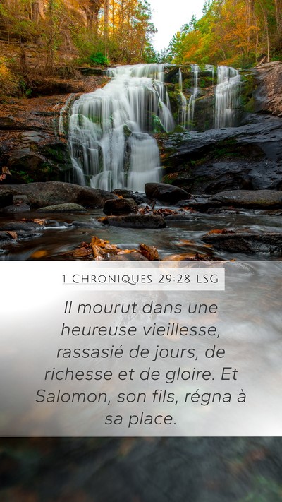 1 Chroniques 29:28 LSG Bible Verse Image