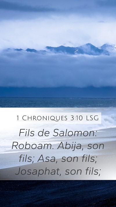1 Chroniques 3:10 LSG Bible Verse Image